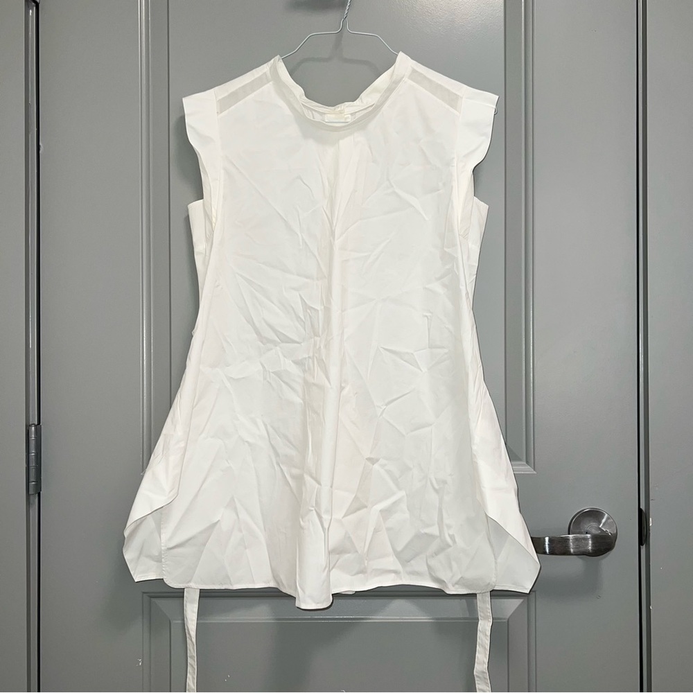 White shirt dress blouse, S